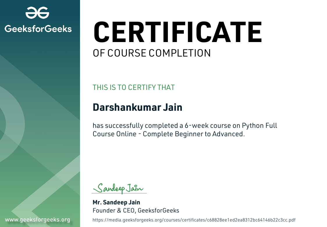 Python Certificate